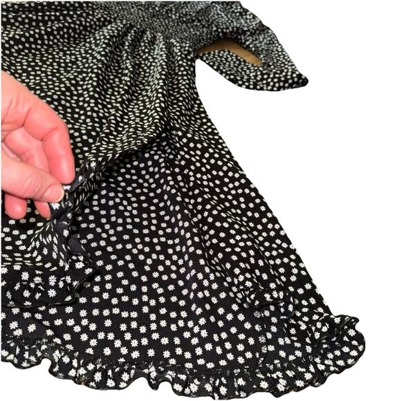 Senlis Dress Small Black White High Collar Ruffle Whimsygoth Y2K The Craft Smock - Picture 2 of 9